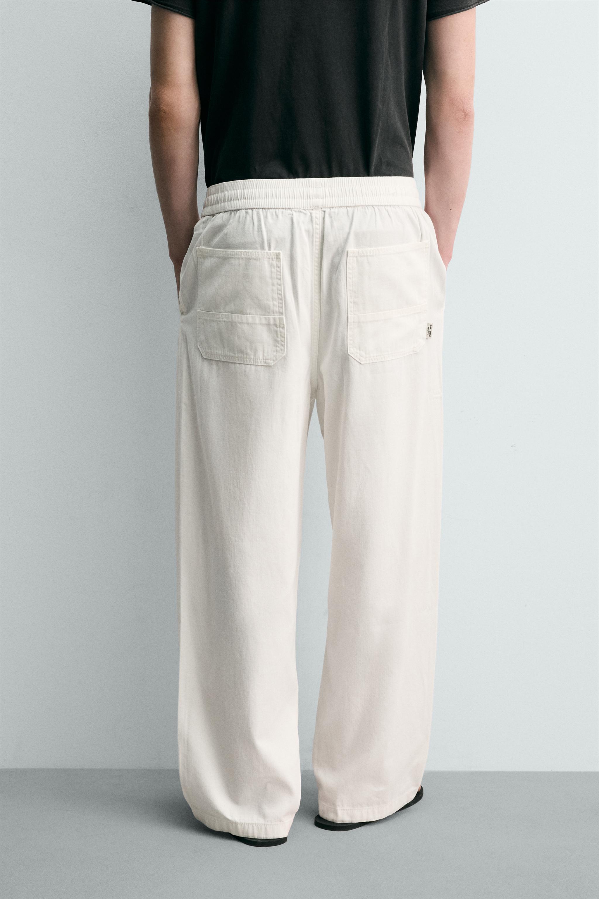 PANTALON COUPE DÉCONTRACTÉE À CHEVRONS